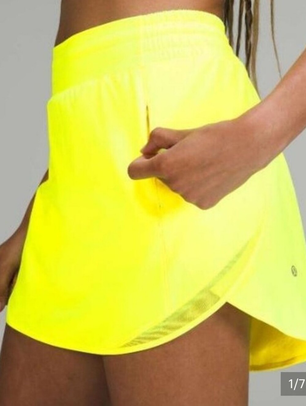Lulu Women's Hotty Hot Tennis/ Golf/Running Neon Yellow Athletic Skort
